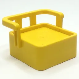 Duplo Chair with Rail Back and No Studs / Yellow