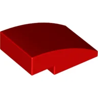 Brick Curved 3 x 2 No Studs / Red