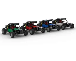 Buggy with dampers (pneumatic cylinders)