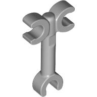 Lego Bar 3L with 1 Clip on One Side, 2 Clips on Other Side / Light Bluish Gray