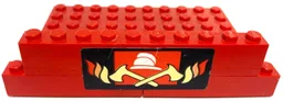 Stickered Assembly 12 x 6 x 2 1/3 with Narrow Fire Pattern (Sticker) - Set 6382
