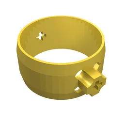 Technic Cylinder 4 x 4 x 1 2/3 with Axle Holes / Yellow