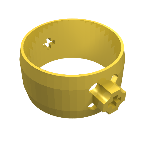Lego Technic Cylinder 4 x 4 x 1 2/3 with Axle Holes / Yellow