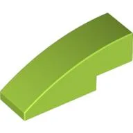 Brick Curved 3 x 1 No Studs / Lime