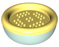 Lego Duplo Container Floating Bowl 14 x 14 x 4 1/2 with Bright Light Yellow Top (80516 / 80515)