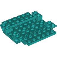 Lego Aircraft Fuselage 8 x 8 Bottom with 4 Pin Holes / Dark Turquoise