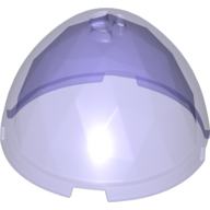 Lego Pod, Elongated, Faceted 4 x 4 x 1 2/3 (Dragon Egg Top) / Trans-Purple