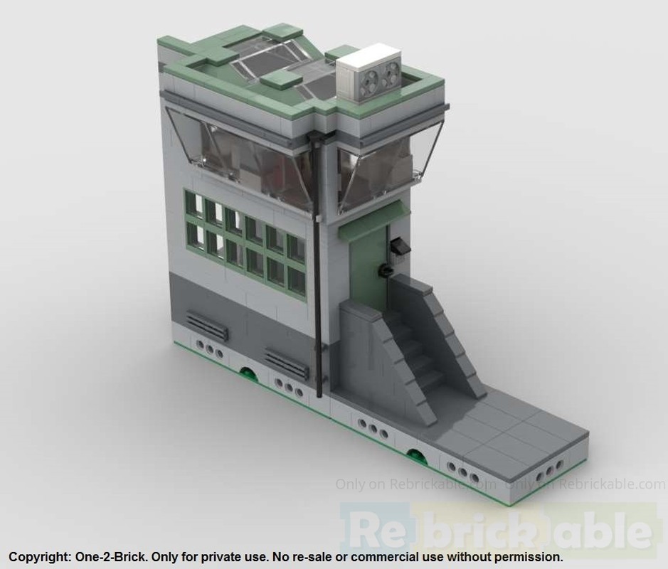 Lego Modular Logistics Center - Corner 3 with command center
