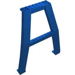 Support Crane Stand Double with Studs on Cross-Brace / Blue