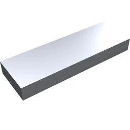 Tile 1 x 3 / Metallic Silver