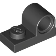 Plate Special 1 x 2 with Pin Hole on Top / Black