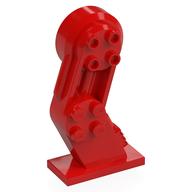 Lego Mech Leg, Left, with Black Pin / Red