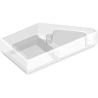 Tile 1 x 2 with Stud Notch Left / Trans-Clear