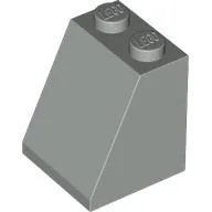 Brick Sloped 65° 2 x 2 x 2 Smooth without Bottom Tube / Light Gray