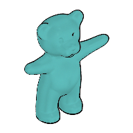 Lego Belville / Scala, Animal, Teddy Bear - Arms Up / Light Turquoise