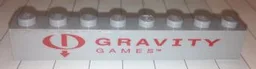 Brick 1 x 8 with Red 'GRAVITY GAMES' on Transparent Background Pattern (Sticker) - Set 3537