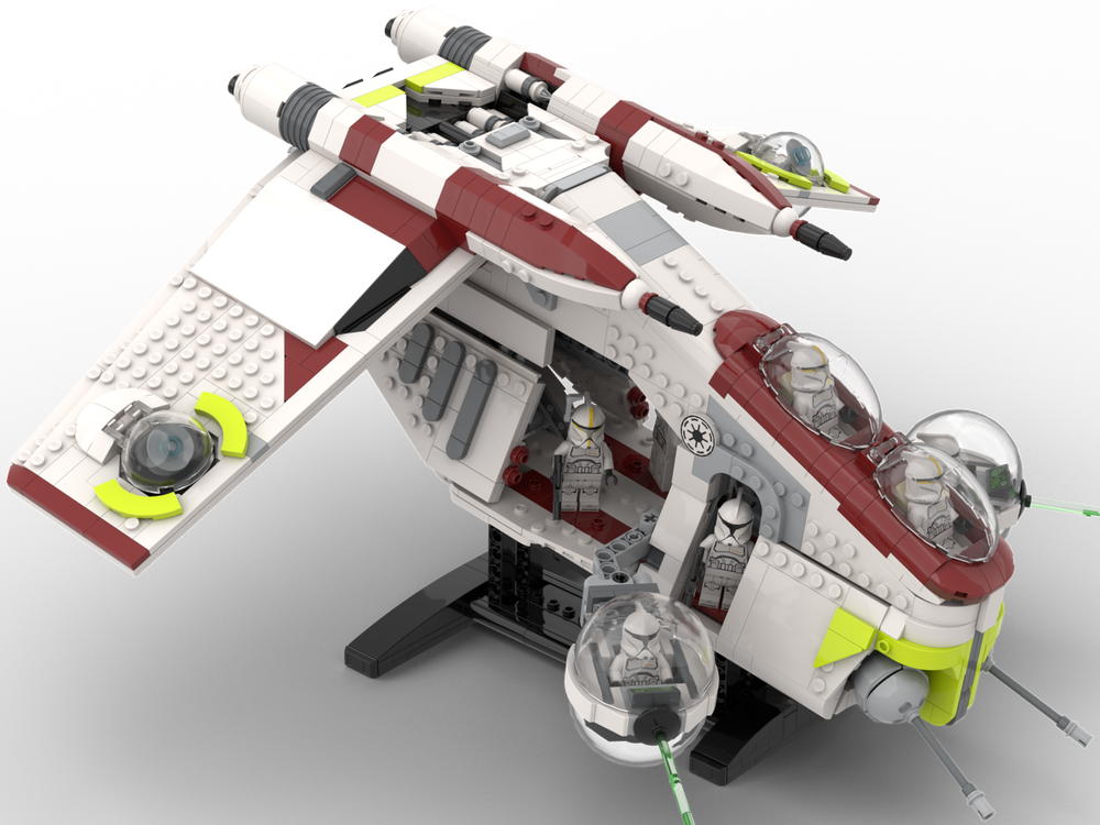 Lego Republic Gunship LAAT/i MOC (ALL NEW, 2026) Ver.3.0 from AOTC/ROTS (Minifig/2023 Scale, UCS details)