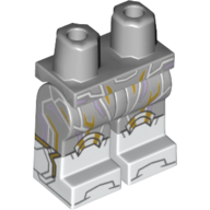 Lego Hips with Light Bluish Gray Legs and White Boots Pattern with White/Gold/Light Bluish Grey Lines print (The Vision) / Light Bluish Gray