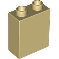 Lego Duplo Brick 1 x 2 x 2 with Bottom Tube / Tan