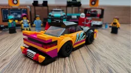 The new orange car