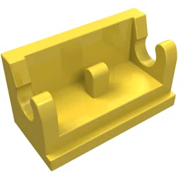 Hinge Brick 1 x 2 Base / Yellow