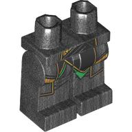 Lego Hips and Pearl Titanium Legs with Black Robe, Gold Trim print / Pearl Titanium