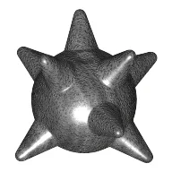 Weapon Mace / Flail Head [Spiked Ball] / Pearl Titanium