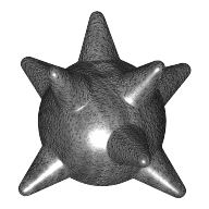 Lego Weapon Mace / Flail Head [Spiked Ball] / Pearl Titanium