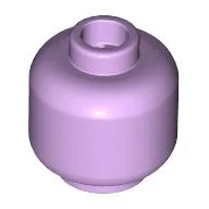 Minifig Head [Plain] [Vented Stud - 2 Holes] / Lavender