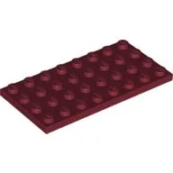 Plate 4 x 8 / Dark Red