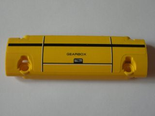 Lego Technic, Panel Curved 11 x 3 with Panels and Black 'GEARBOX' Pattern (Sticker) - Set 8043