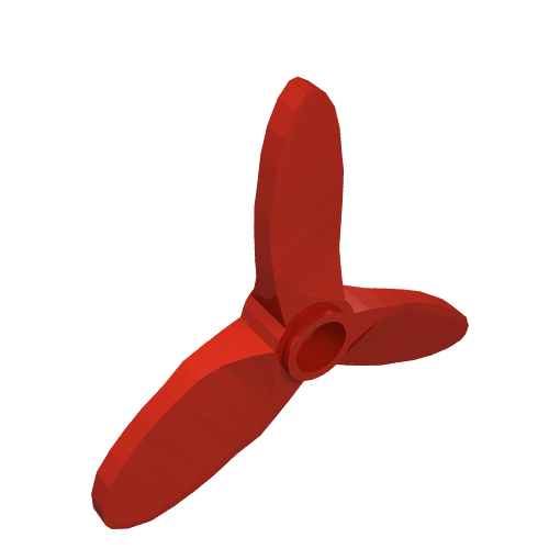 Lego Propeller 3 Blade 5.5 Diameter with Hole for Technic Pin / Red
