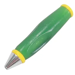 Pen Body, with Chrome Tip, Yellow Ends / Green