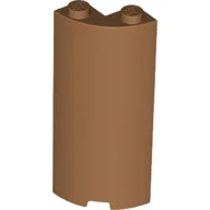 Cylinder Quarter 2 x 2 x 5 (Wall) / Medium Nougat