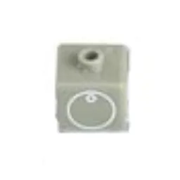 Pen Bead, Square with Matoran Alphabet O, N, U and A Print / Light Gray