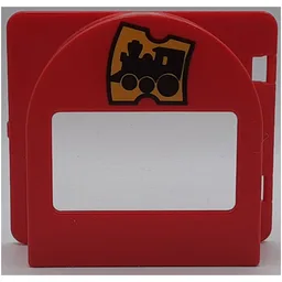 Duplo Door / Window / Mailbox Raised with Train Ticket Print