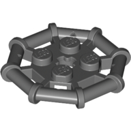 Lego Plate Special 2 x 2 with Bar Frame Octagonal / Dark Bluish Gray