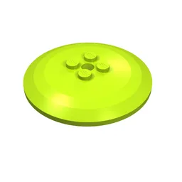 Dish 6 x 6 Inverted (Radar) with Solid Studs / Lime