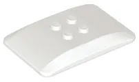 Brick Curved 6 x 4 x 2/3 Quad Curved with 2 x 2 Studs / White