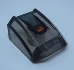 Slope, Curved 2 x 2 Lip with Black, Dark Bluish Gray and Orange Pattern (Sticker) - Set 75892