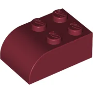Brick Curved 2 x 3 / Dark Red
