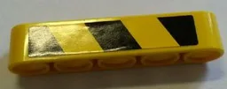 Technic, Liftarm Thick 1 x 5 with Black and Yellow Danger Stripes Pattern Model Right Side (Sticker) - Set 8258