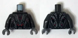 Torso Armor Robot with Light Bluish Gray Panels and Red Lights Pattern / Pearl Dark Gray Arms / Dark Bluish Gray Hands