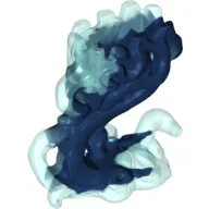 Lower Body, Ghost with Marbled Trans-Light Blue Pattern / Dark Blue
