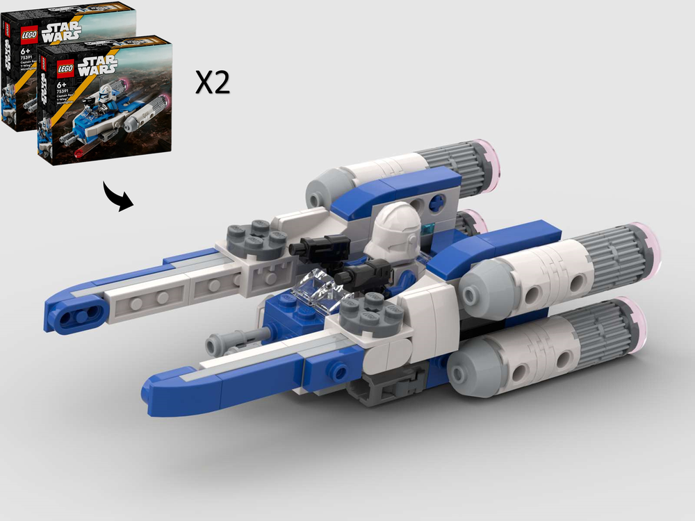 Lego U Wing Microfighter - Alternate Build of 2 x 75391 Captain Rex Y Wing Microfighter