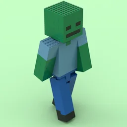 Computer Game Style Zombie