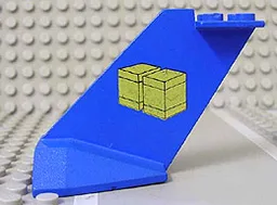 Tail Wedge with Yellow Cargo Boxes Print