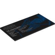 Lego Tile 8 x 16 with Smooth Surface with 'STAR WARS TIE Interceptor', Stats print