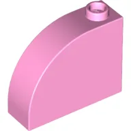 Brick Curved 1 x 3 x 2 / Bright Pink