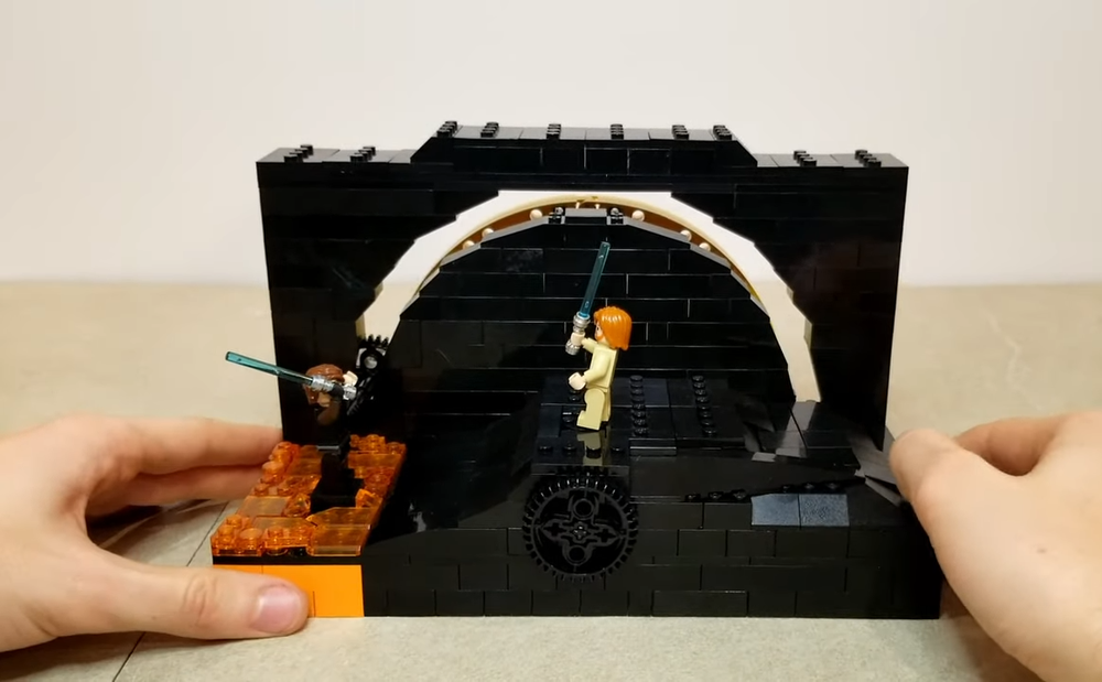 Lego Anakin VS Obi Wan Kinetic Sculpture